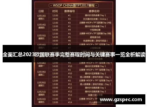 全面汇总2023欧国联赛季完整赛程时间与关键赛事一览全析解读